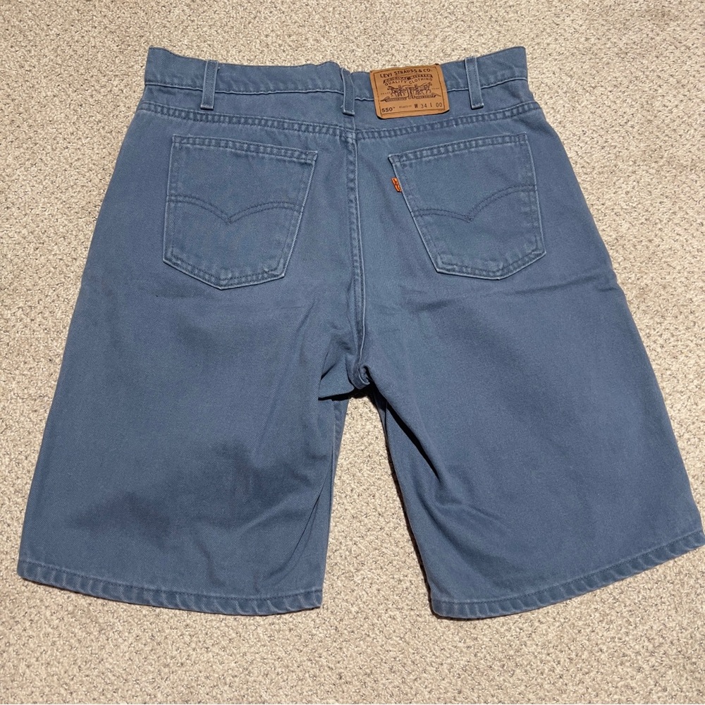 Levi’s 550 Orange Tab Vintage Jorts 90s Blue Jean Denim Shorts Size 34